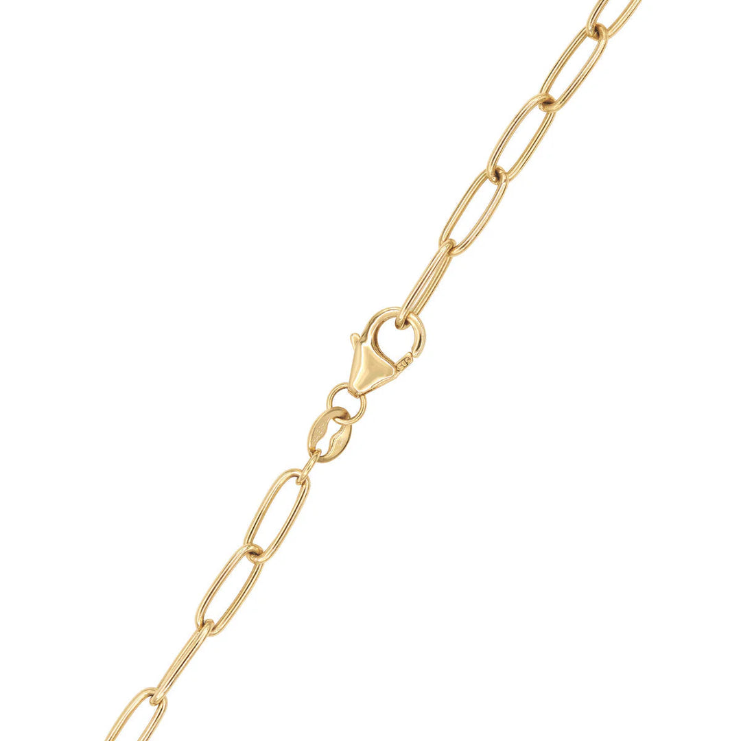 2.50 TCW Round Cut  Safety Pin Moissanite Necklace-January Birthstone