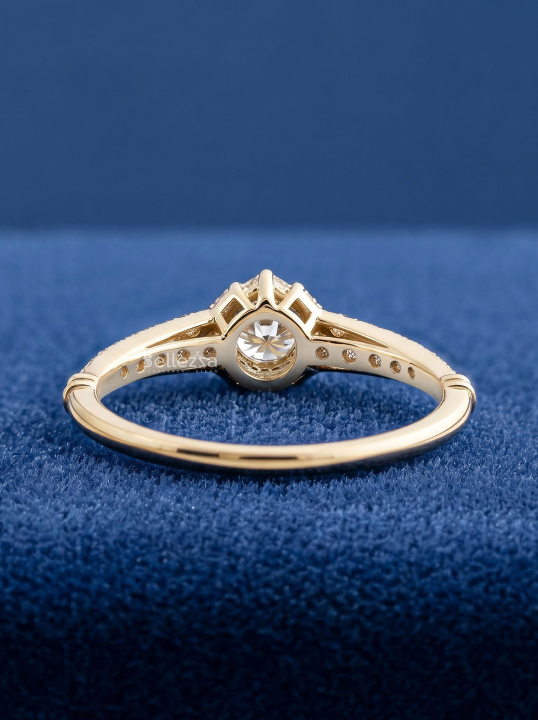 1.0CT Vintage Art Deco Round Lab Grown Diamond Engagement Ring