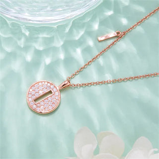 " I " Letter Moissanite Diamond Necklace for Women