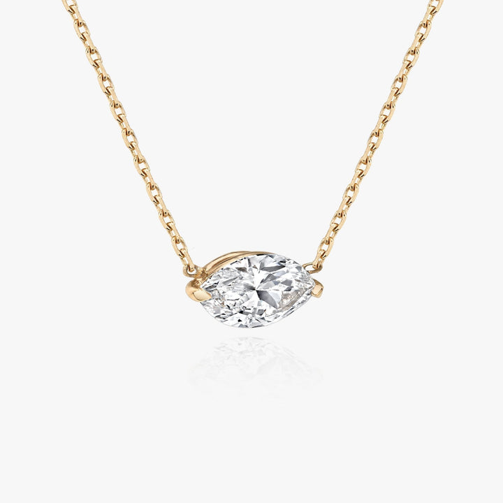 0.25 CT-1.0 CT Marquise Solitaire F/VS Lab Grown Diamond Necklace