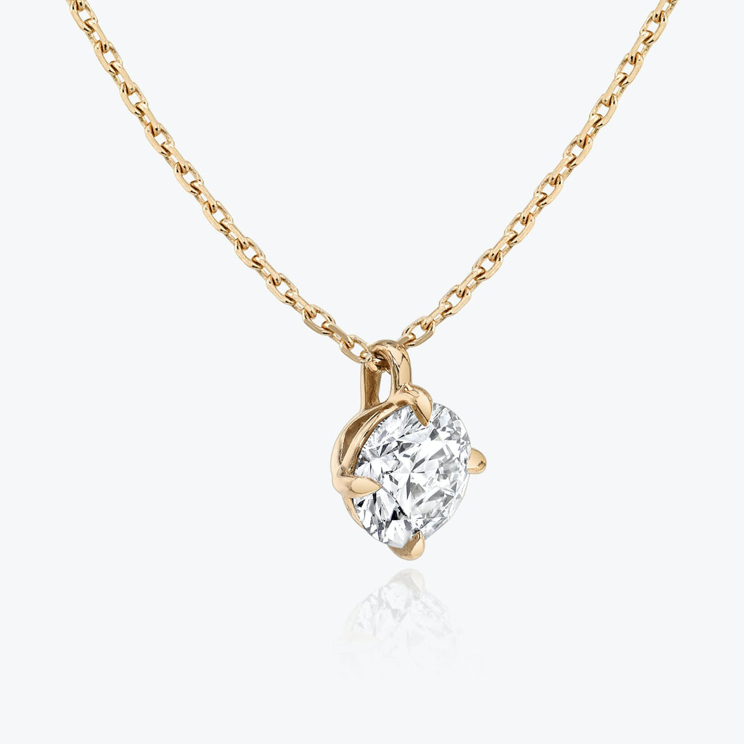 0.25 CT-1.0 CT Round Solitaire F/VS Lab Grown Diamond Necklace