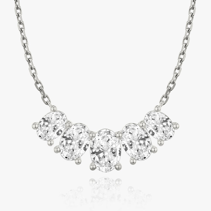 3.50 TCW Oval F/VS Lab Grown Diamond Necklace