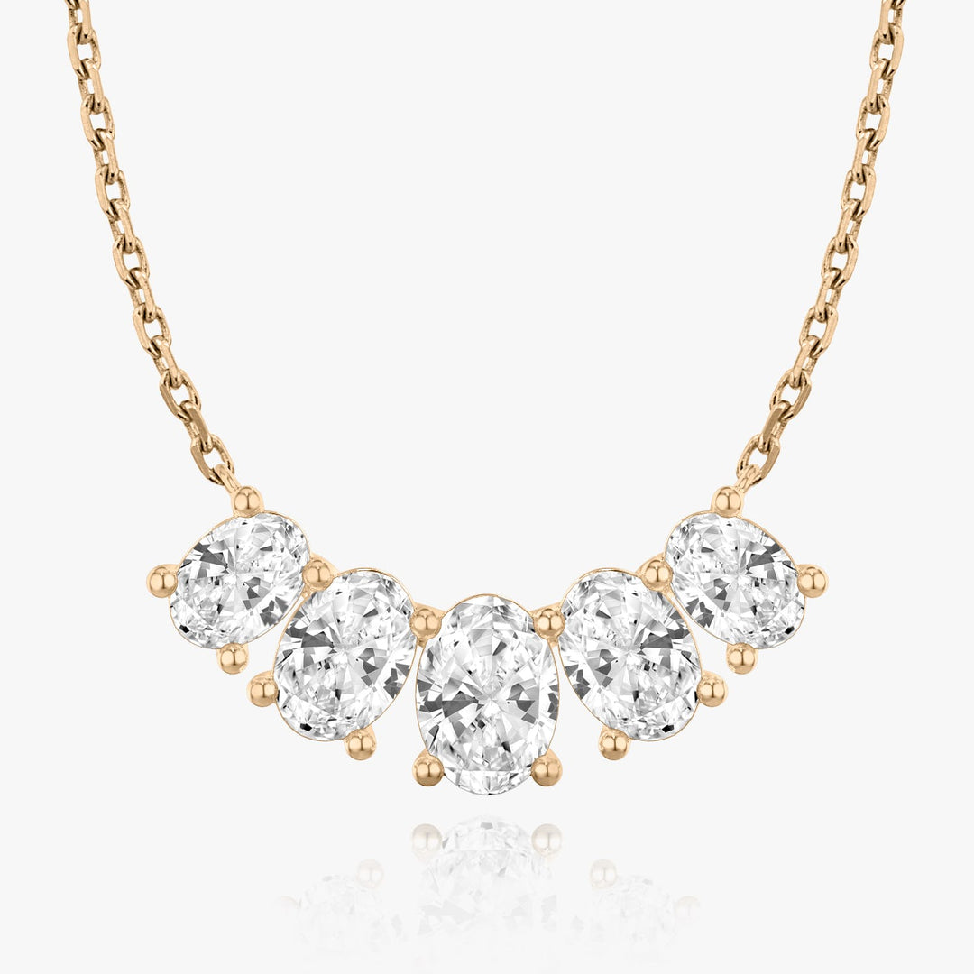 3.50 TCW Oval F/VS Lab Grown Diamond Necklace