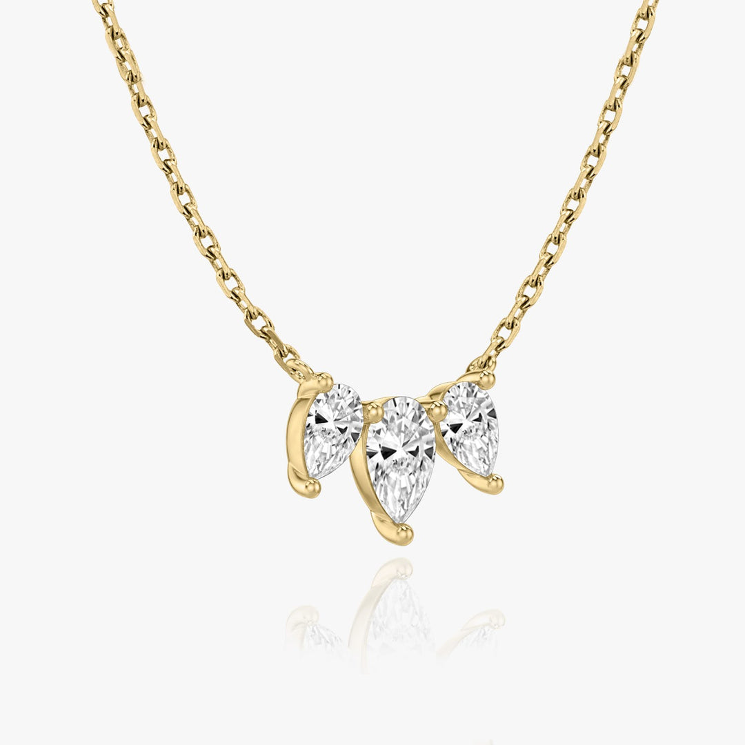 1.0 TCW Pear F/VS Lab Grown Diamond Necklace