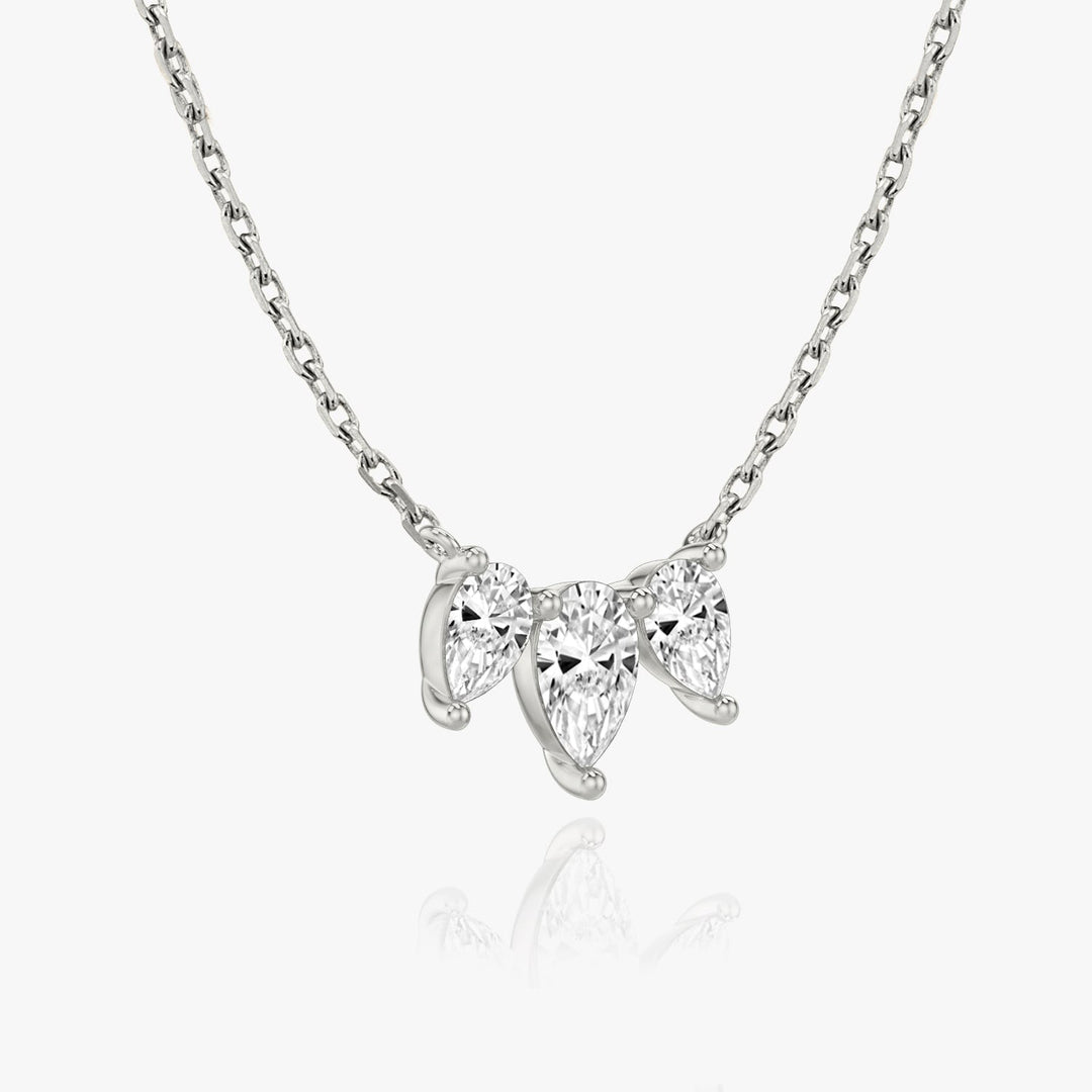 1.0 TCW Pear F/VS Lab Grown Diamond Necklace