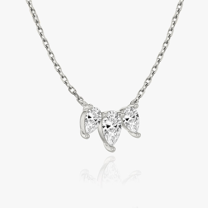 1.0 TCW Pear F/VS Lab Grown Diamond Necklace