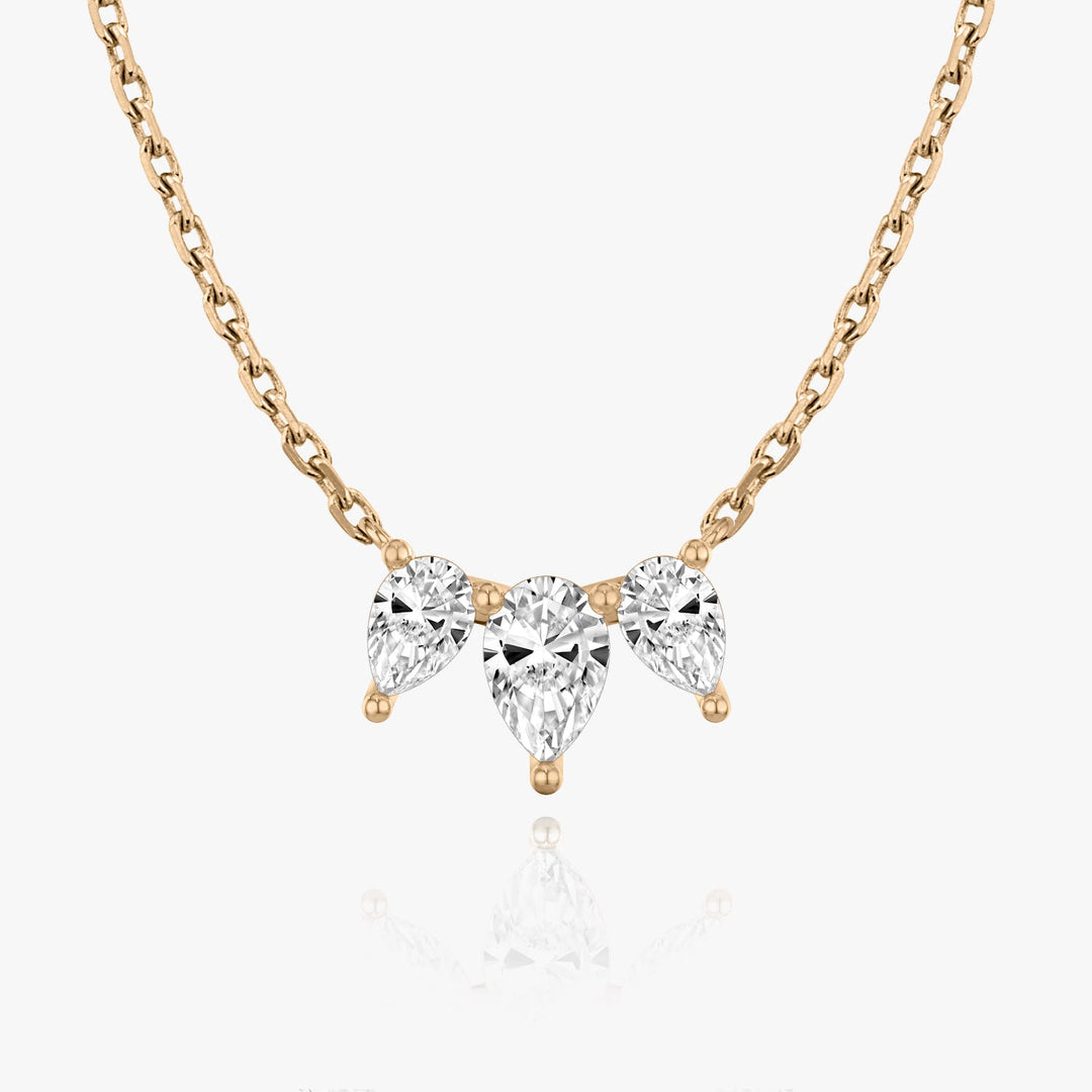 1.0 TCW Pear F/VS Lab Grown Diamond Necklace