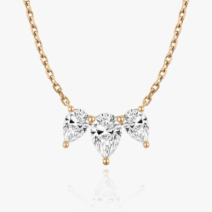 2.0 TCW Pear F/VS Lab Grown Diamond Necklace