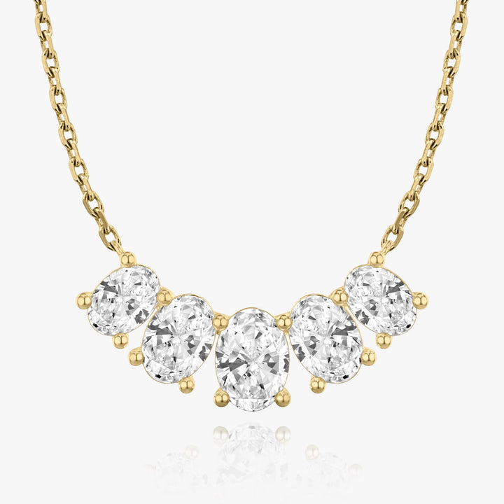 3.50 TCW Oval F/VS Lab Grown Diamond Necklace