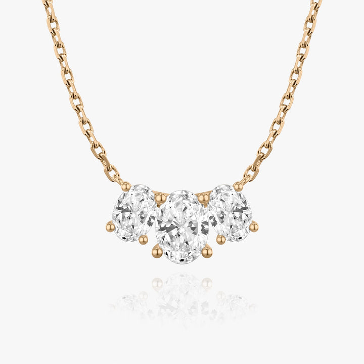 2.0 TCW Oval F/VS Lab Grown Diamond Necklace