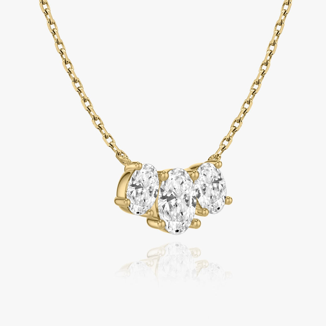 2.0 TCW Oval F/VS Lab Grown Diamond Necklace