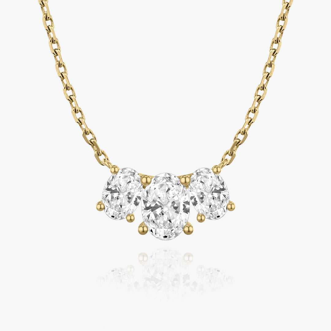 2.0 TCW Oval F/VS Lab Grown Diamond Necklace