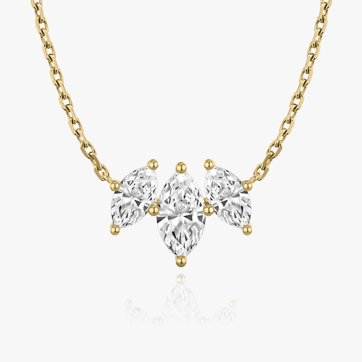 1.0 TCW Marquise F/VS Lab Grown Diamond Necklace