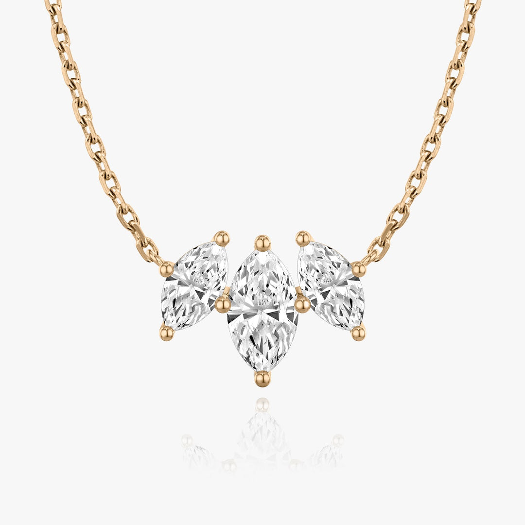 1.0 TCW Marquise F/VS Lab Grown Diamond Necklace