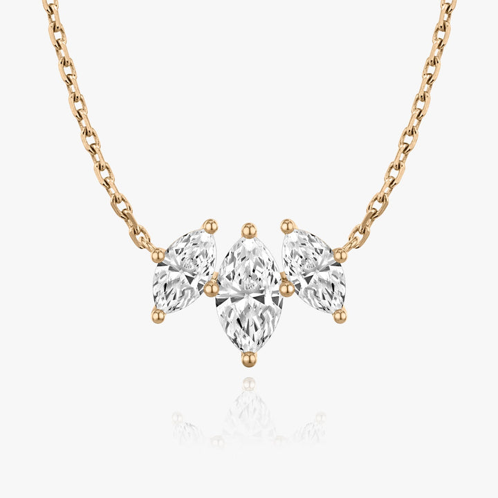1.0 TCW Marquise F/VS Lab Grown Diamond Necklace