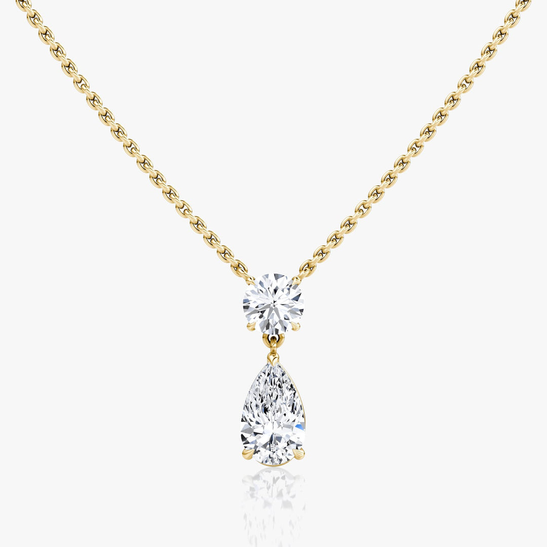1.50 TCW Pear & Round F/VS Lab Grown Diamond Necklace
