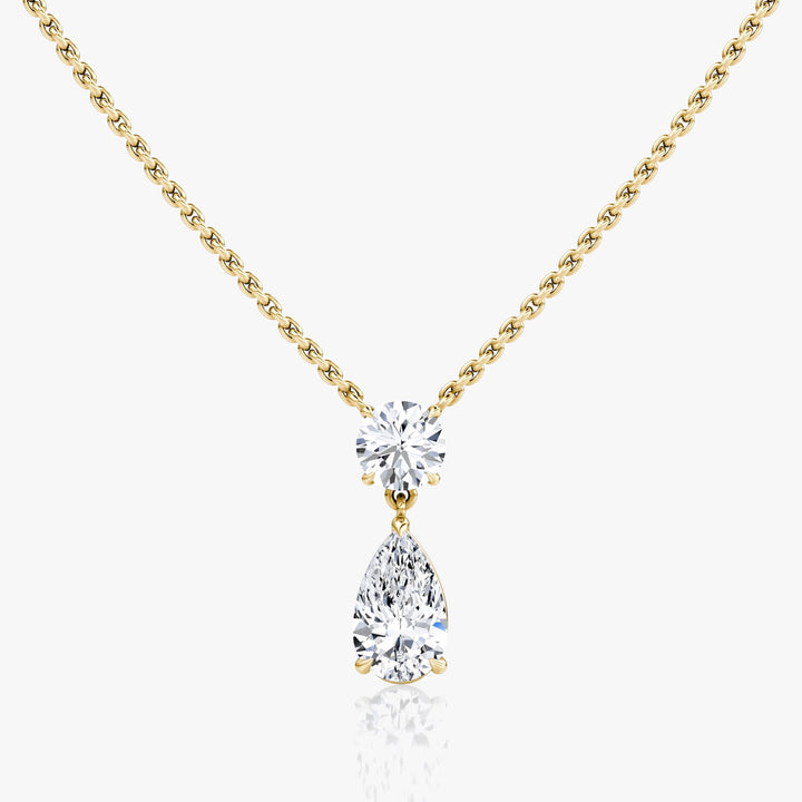 1.50 TCW Pear & Round F/VS Lab Grown Diamond Necklace