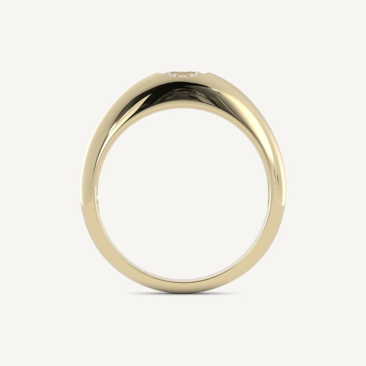 0.33 CT Oval Flush Setting Diamond Wedding Band