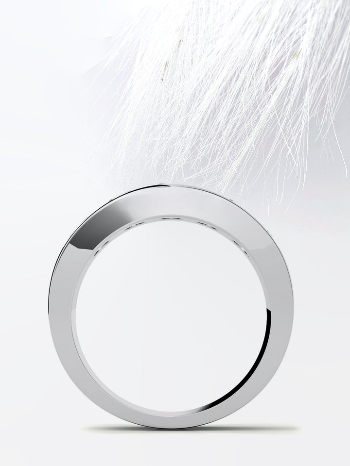 Round Cut Five Stone With Channel Row Moissanite Men's Diamond Wedding Band