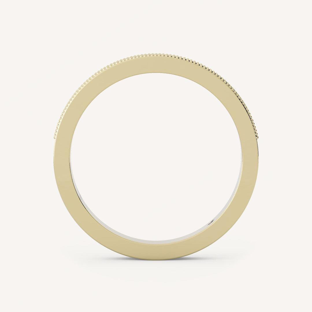 0.18 TCW Round Half Eternity Diamond Wedding Band