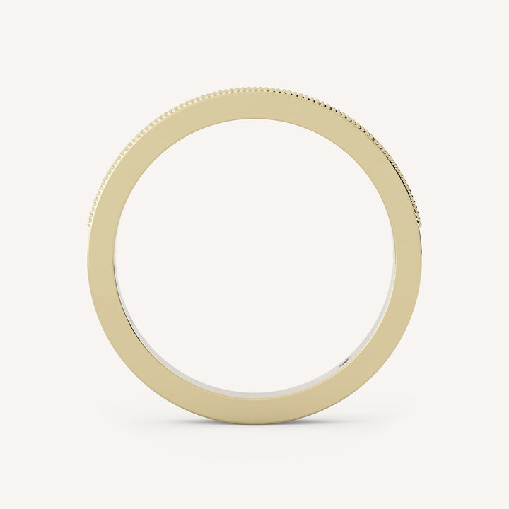 0.18 TCW Round Half Eternity Diamond Wedding Band