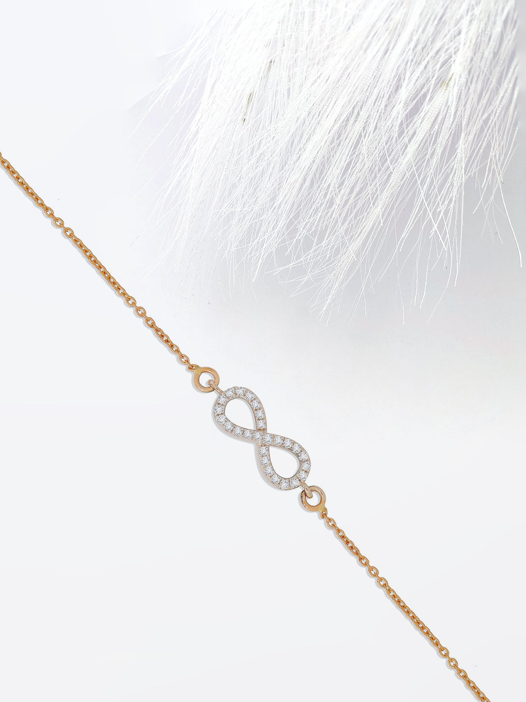 0.09ct Round Cut Infinity Moissanite Diamond Bracelet For Women