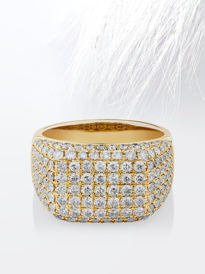 Round Cut Thick Moissanite Men's Diamond Wedding Band