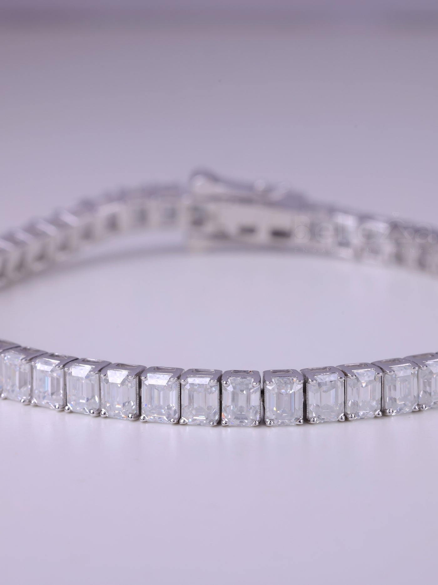 Emerald Cut Diamond Moissanite Tennis Bracelet