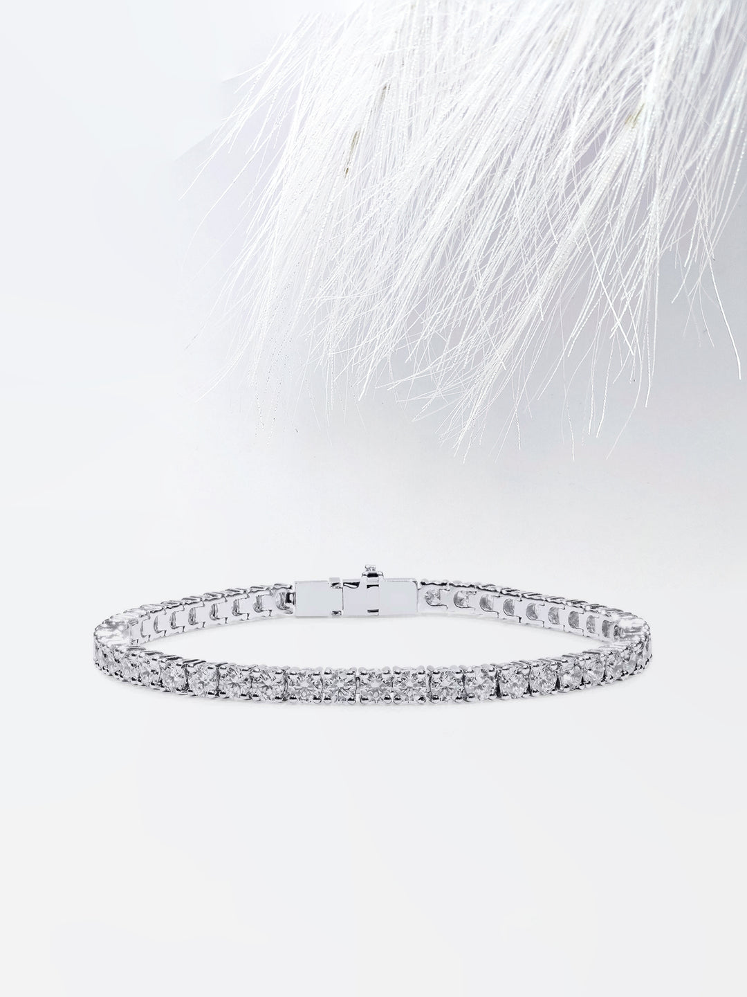 6.93ct Round Cut Tennis Moissanite Diamond Bracelet For Women