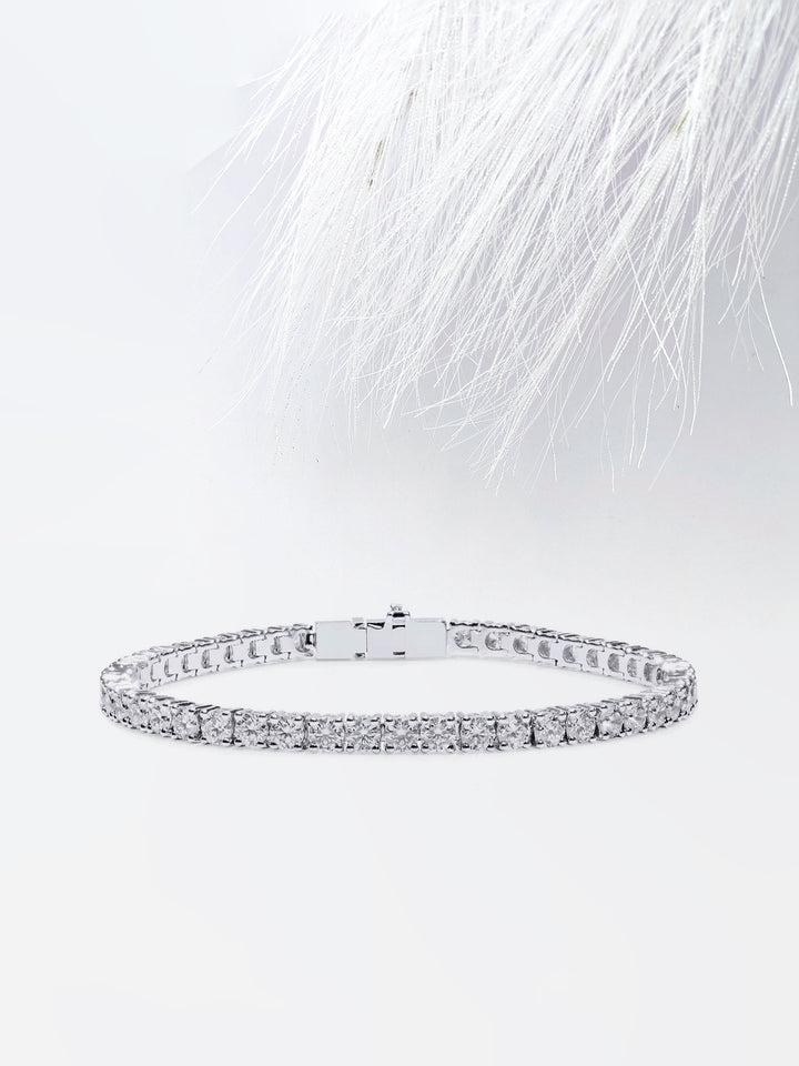6.93ct Round Cut Tennis Moissanite Diamond Bracelet For Women
