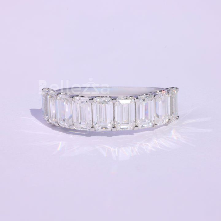 1.75 CT Emerald Cut Pave Setting Engagement Ring - Ready To Ship