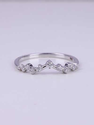 Round Cut Dimaond Cluster Moissanite Wedding Band