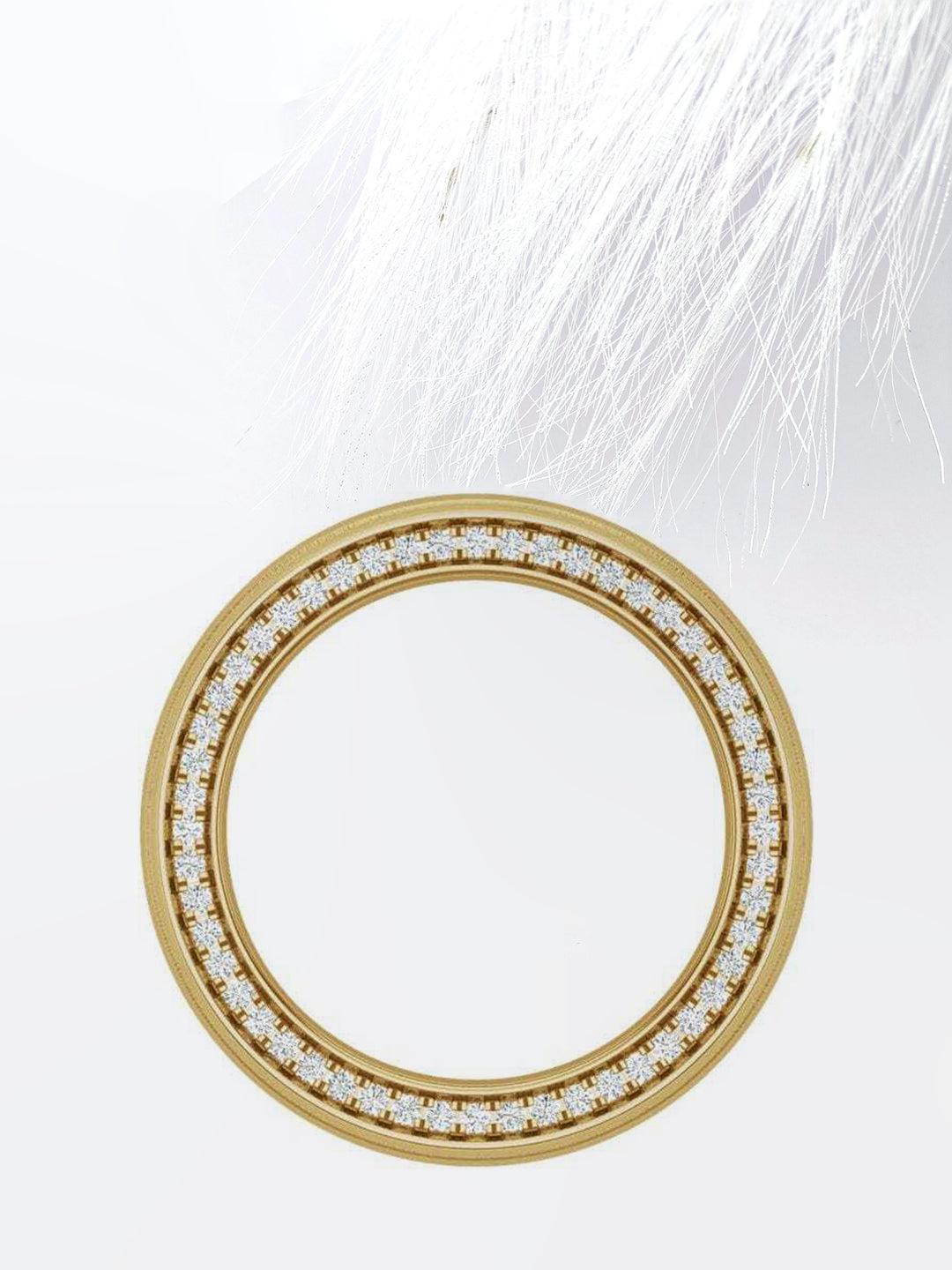 Round Cut Eternity Moissanite Men's Diamond Wedding Band