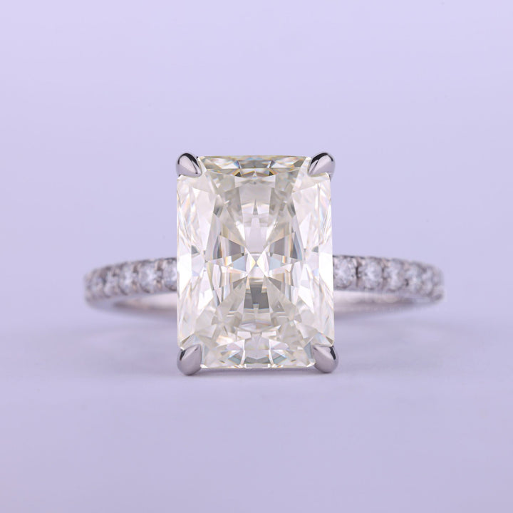 1.50CT Radiant Cut Diamond Pave Setting Engagement Ring