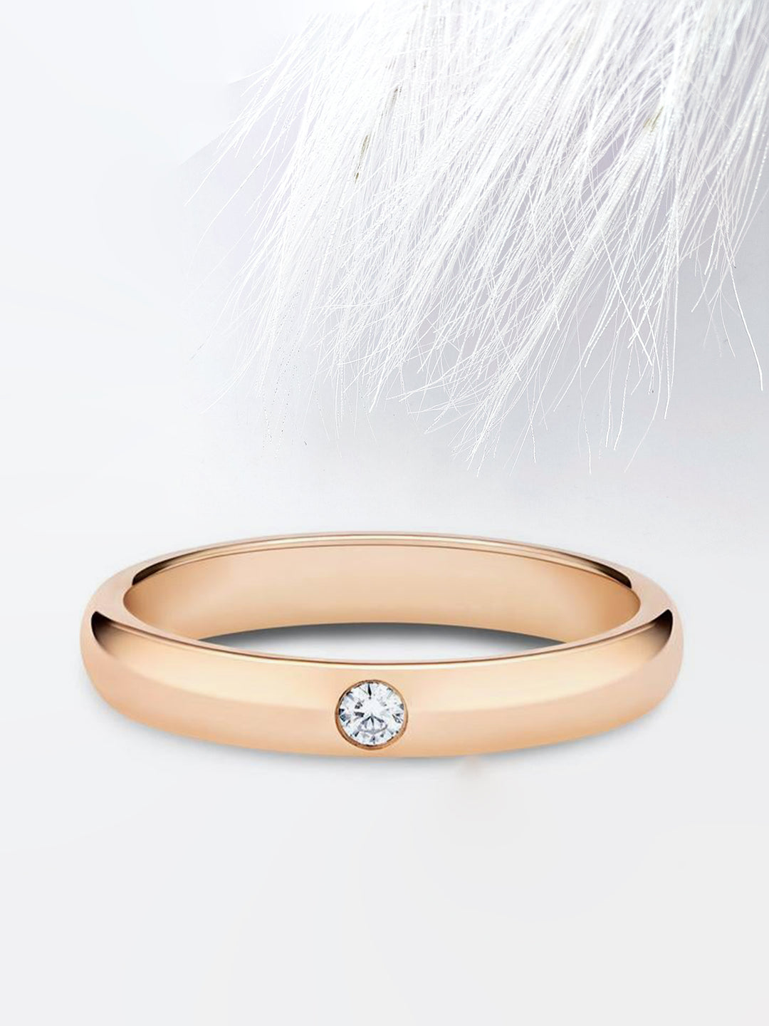 Round Cut Solitaire Moissanite Men's Diamond Wedding Band