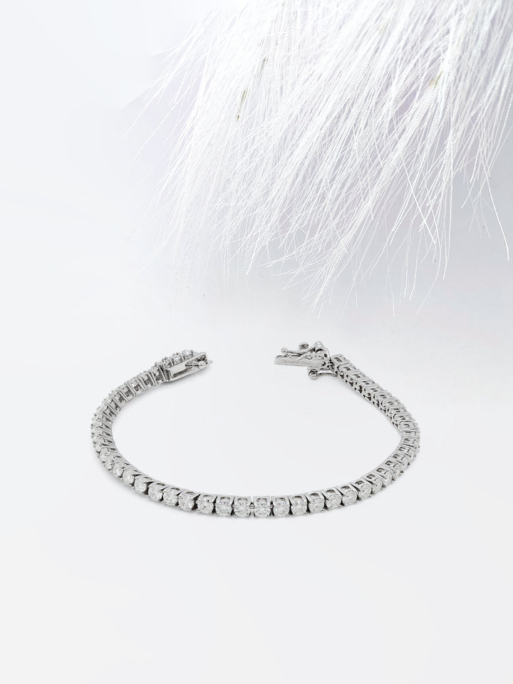 5.94ct Round Cut Tennis Moissanite Diamond Bracelet For Her
