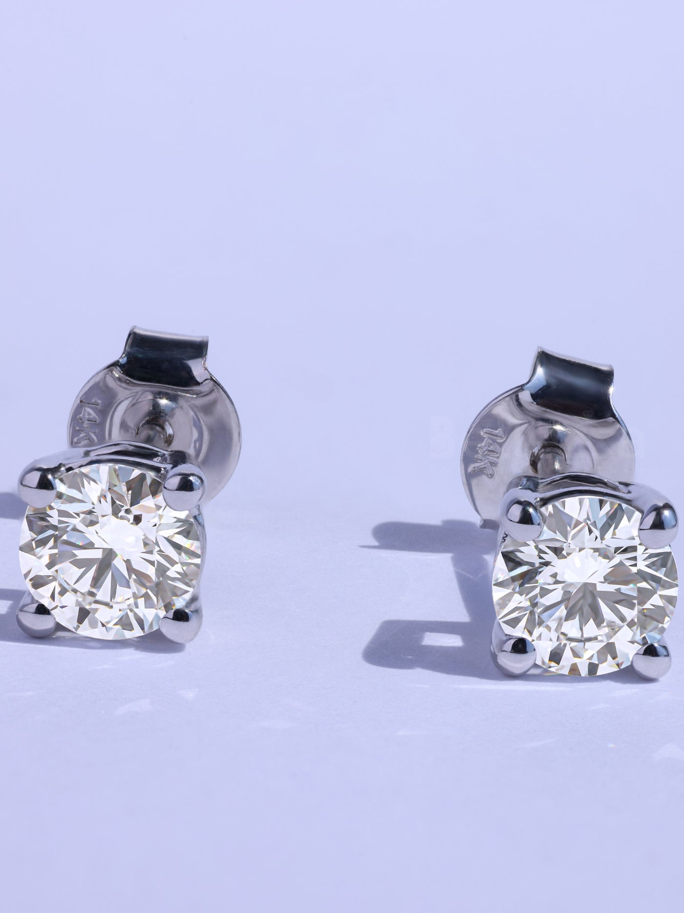 1.0TCW Round Cut Diamond Moissanite Daily Wear Stud Earrings