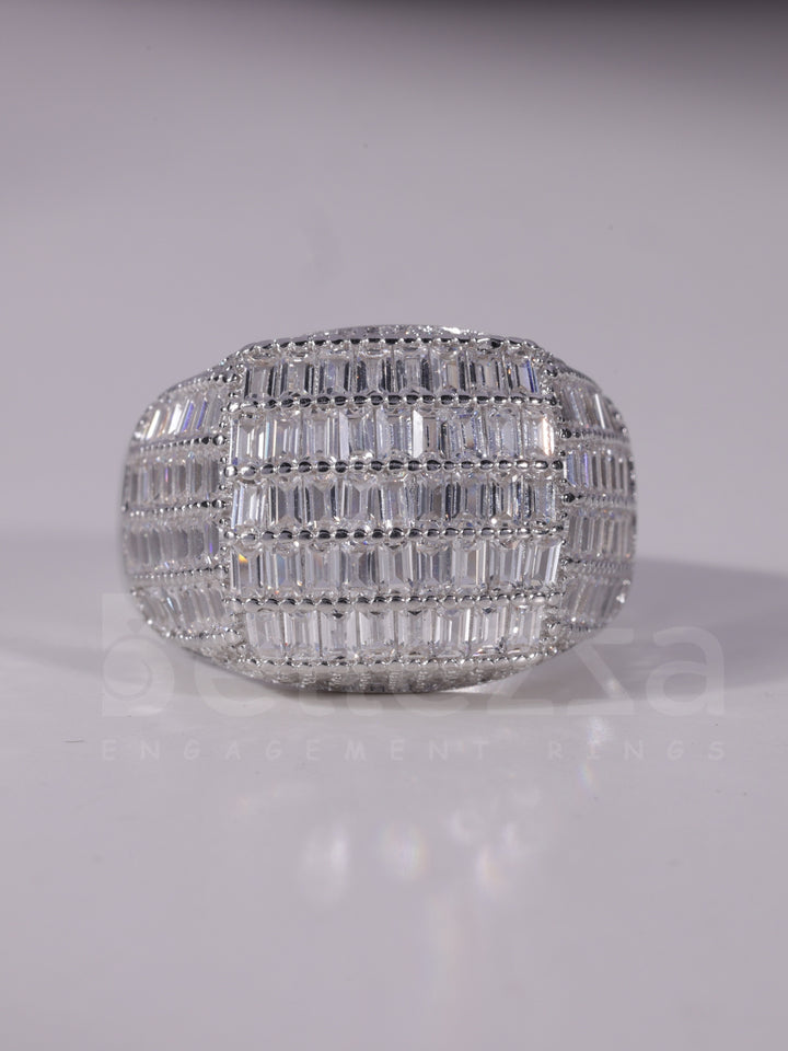 3.0TCW Baguette Cut Unique Men's Engagement Ring For Him
