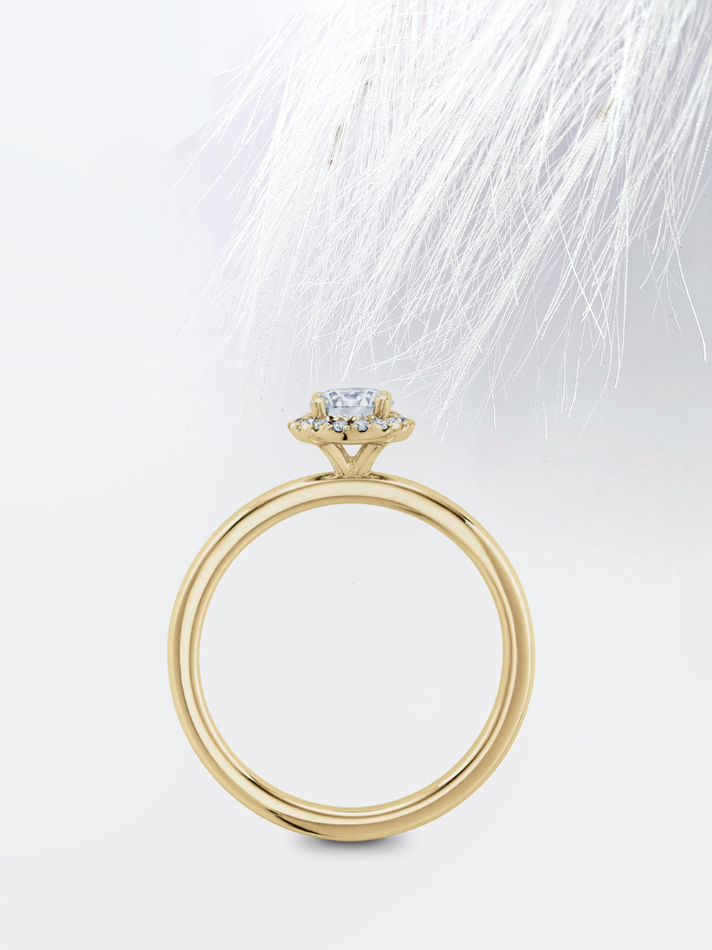 0.75CT Emerald Cut Halo Moissanite Diamond Engagement Ring For Her