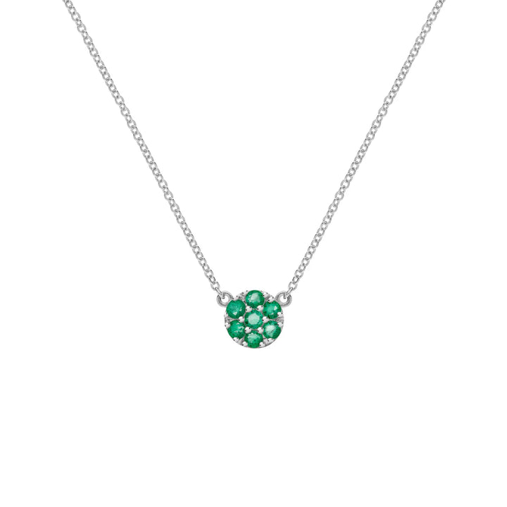 0.84TCW Round Cut Floral Moissanite May Birthstone Necklace