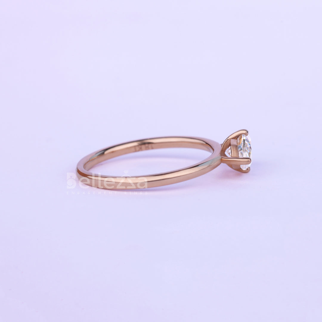 1.0CT East West Marquise Cut Solitaire Moissanite Engagement Ring - Ready to Ship