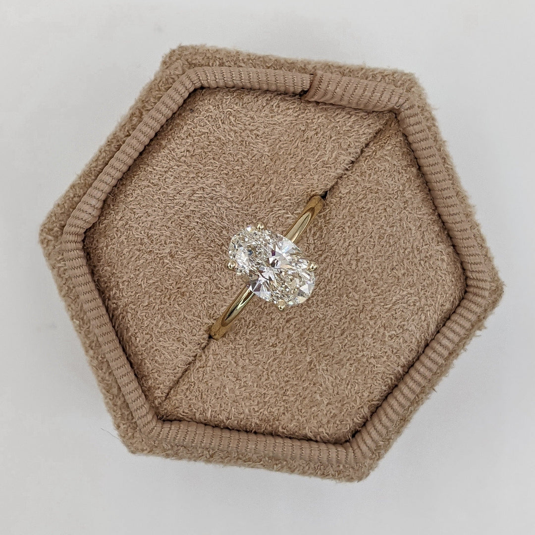 1.50-3.50 CT Oval Diamond Solitaire Engagement Ring