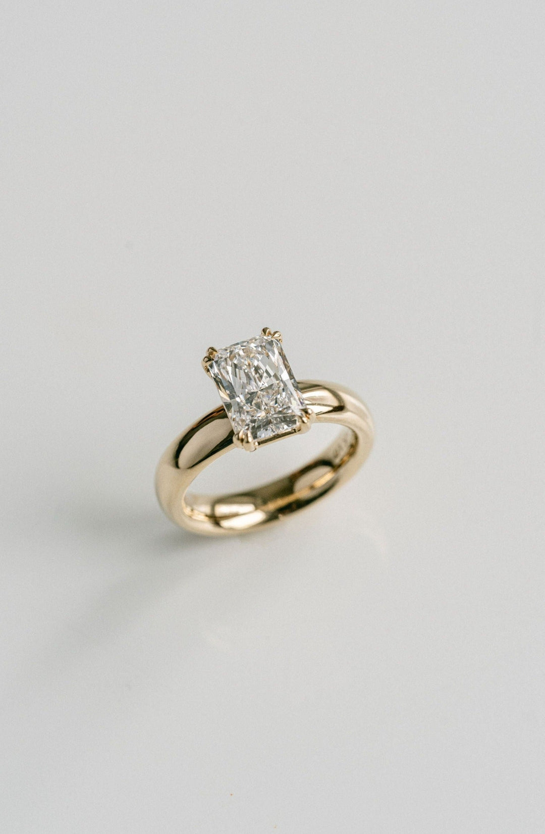 1.0 - 3.0 CT Radiant  Lab Grown Diamond Solitaire Engagement Ring