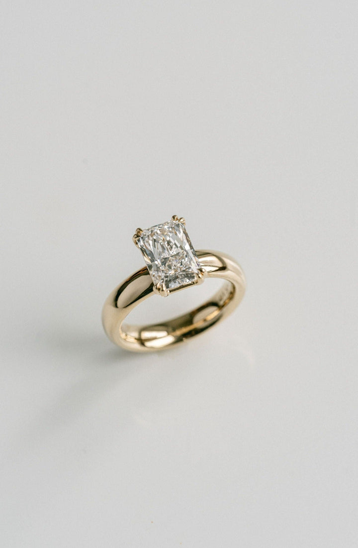 1.0 - 3.0 CT Radiant  Lab Grown Diamond Solitaire Engagement Ring