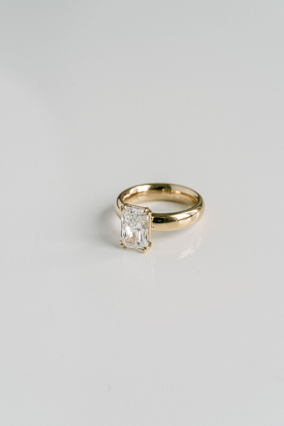 1.0 - 3.0 CT Radiant  Lab Grown Diamond Solitaire Engagement Ring