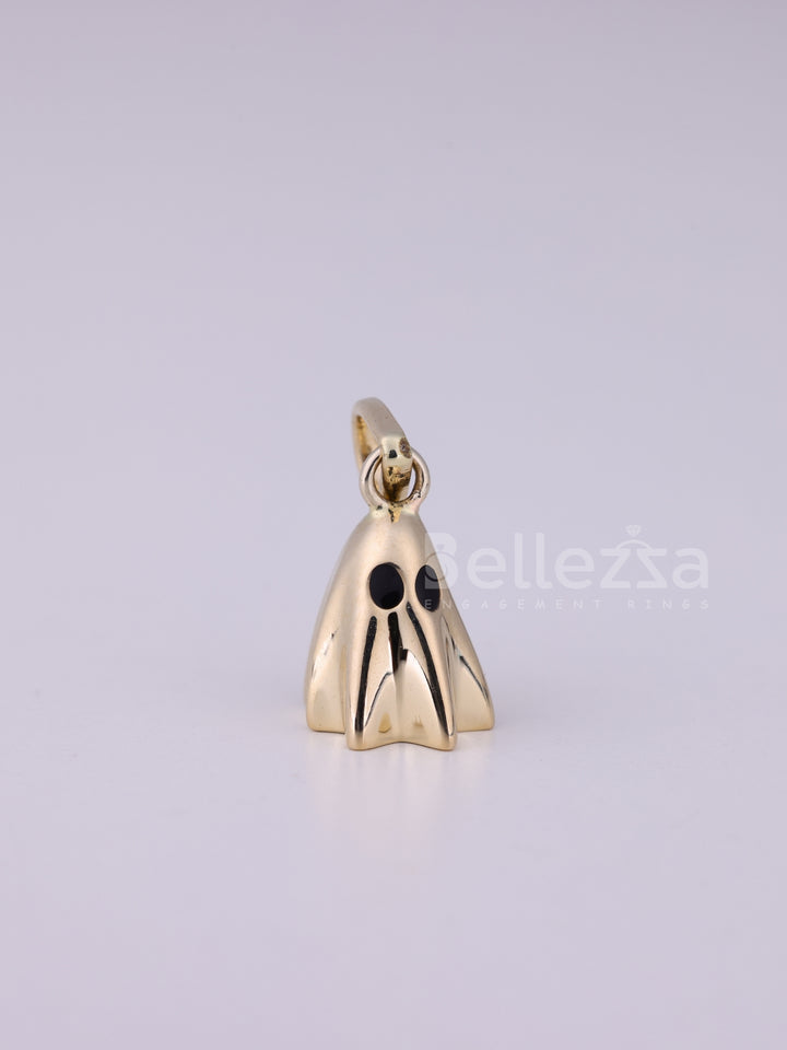 14K/18K Solid Gold Ghost Pendant Necklace For Her