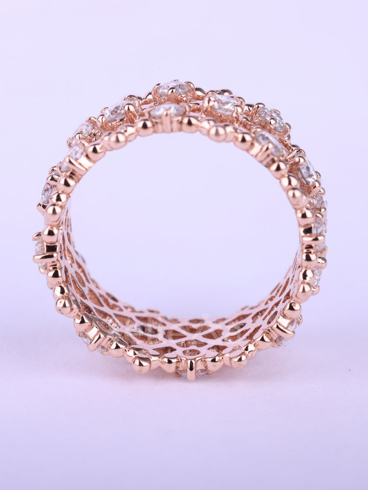 Uniuqe Round Diamond Full Eternity Moissanite Wedding Band