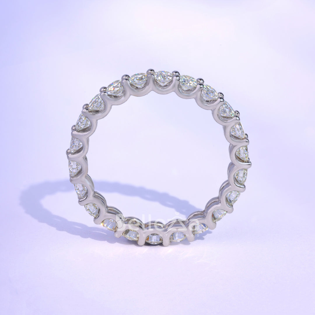 2.5MM Round Diamond Full Eternity Pave Wedding Band - Ready To Ship