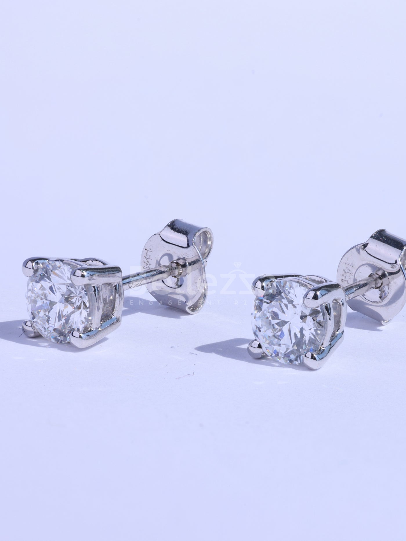 1.0TCW Round Cut Diamond Moissanite Daily Wear Stud Earrings