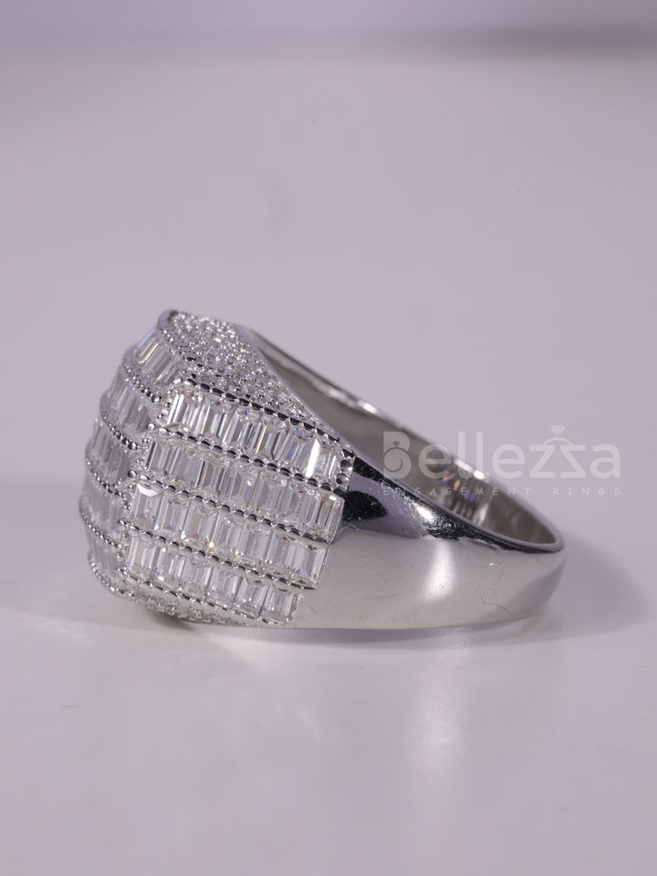 3.0TCW Baguette Cut Unique Men's Engagement Ring For Him